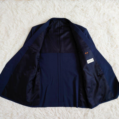 Vintage suit set up double unlined spring/summer navy M made in Japan