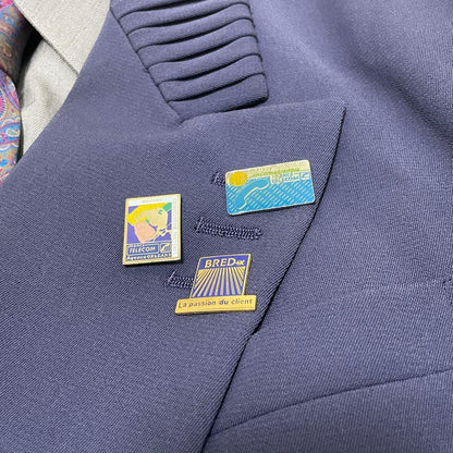 5-piece set 80s 90s casual suit French tie Paisley purple