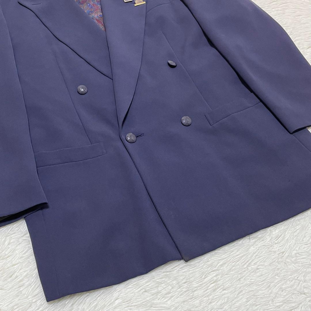 5-piece set 80s 90s casual suit French tie Paisley purple