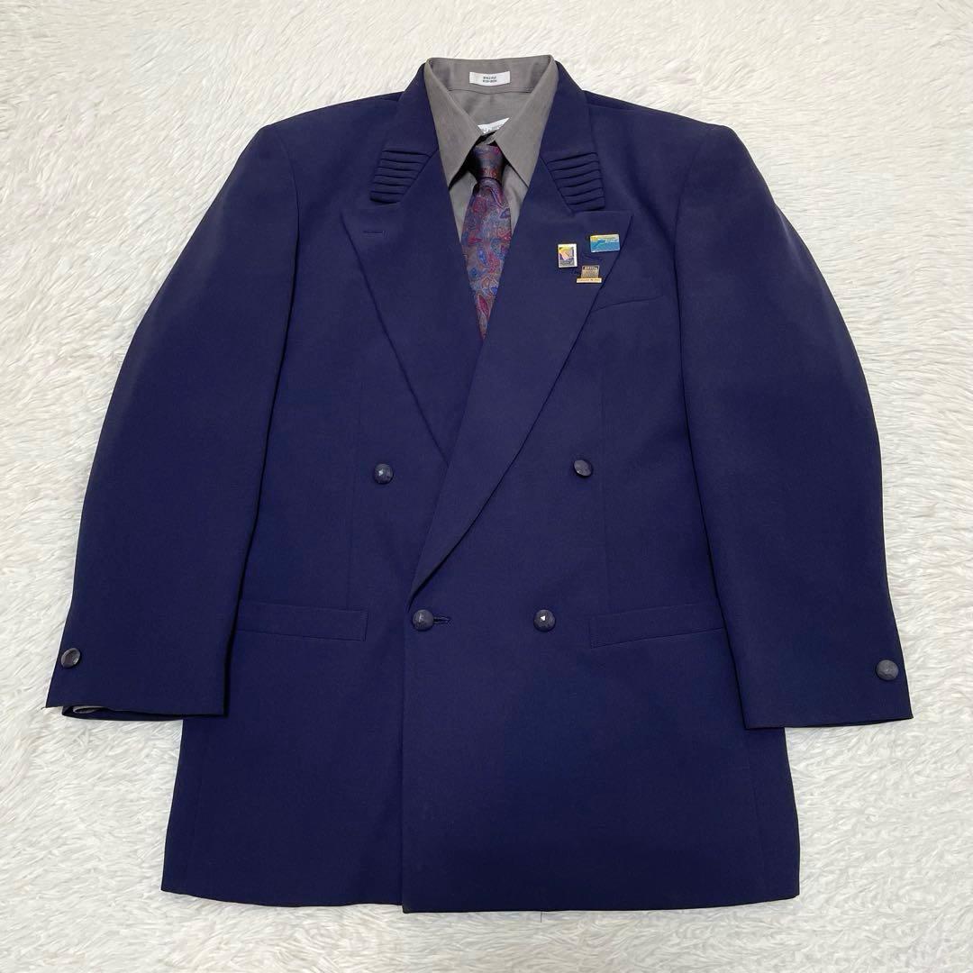 5-piece set 80s 90s casual suit French tie Paisley purple