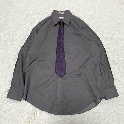 5-piece set 80s 90s casual suit French tie Paisley purple