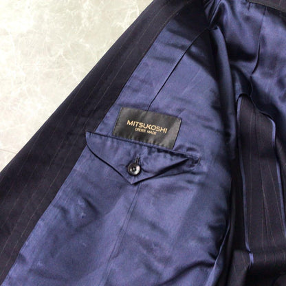 90s vintage double suit setup navy luxury wedding