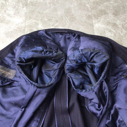 90s vintage double suit setup navy luxury wedding