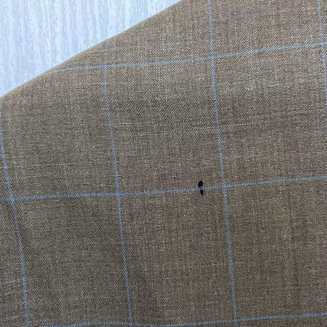 PERIPHERIQUE Men's L Equivalent Brown Setup Suit Check