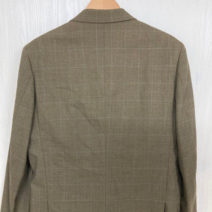 PERIPHERIQUE Men's L Equivalent Brown Setup Suit Check