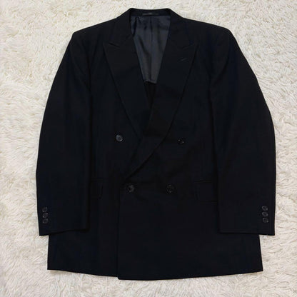 90s vintage double breasted setup adjuster black unlined