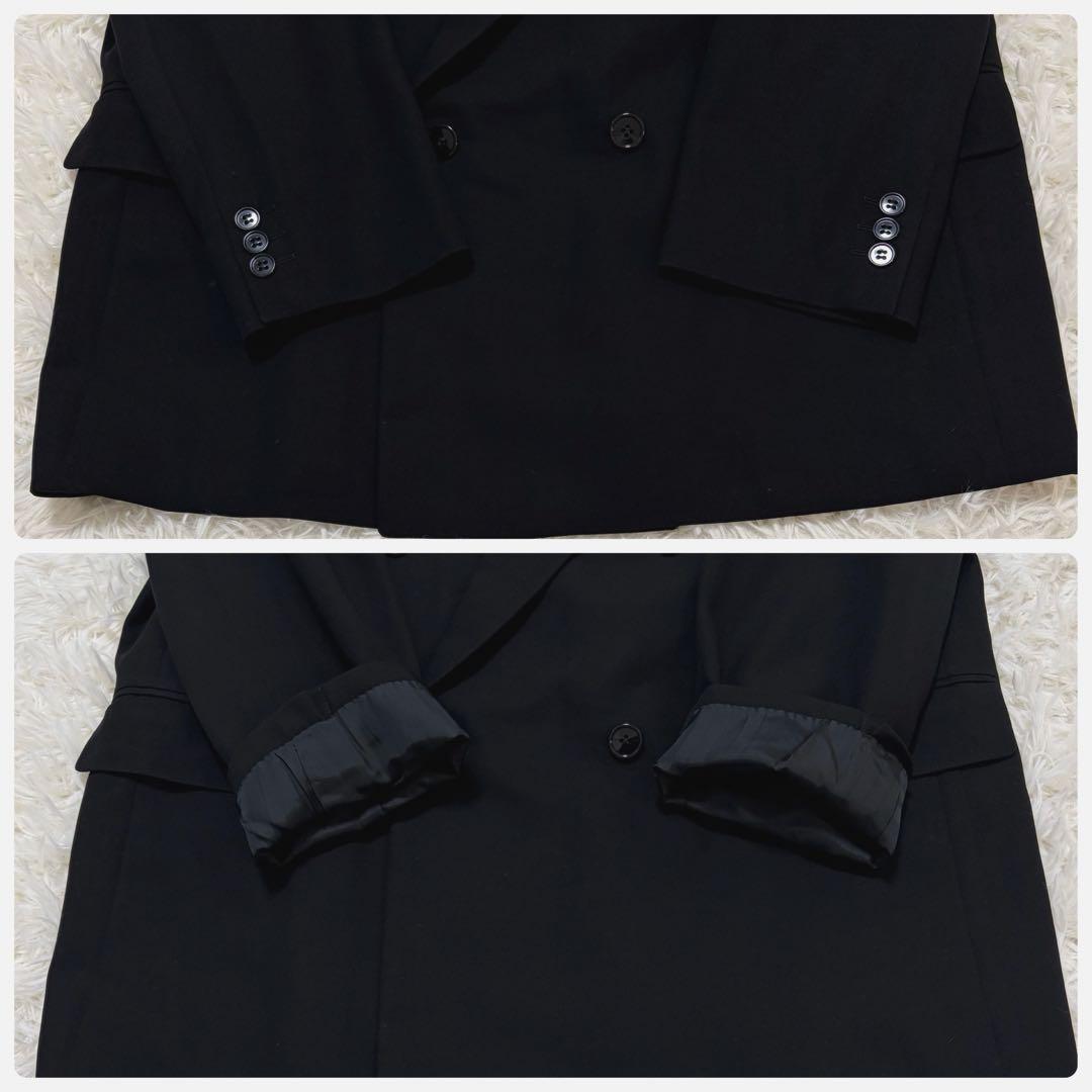 90s vintage double breasted setup adjuster black unlined