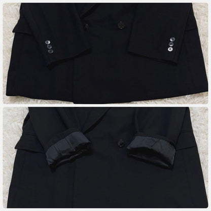 90s vintage double breasted setup adjuster black unlined