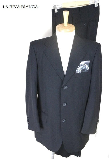 New with tag LA RIVA BIANCA black formal suit YA4 black S