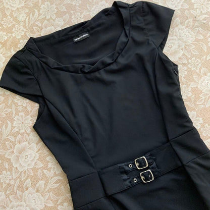 Good condition Emporio Armani thin summer wool adult dress 38 black