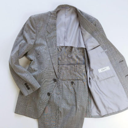 [1 item] Men's suit Casual suit Glen check Vintage suit