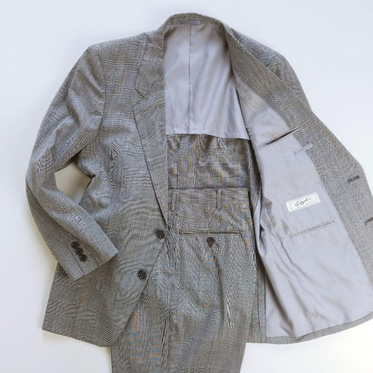 [1 item] Men's suit Casual suit Glen check Vintage suit