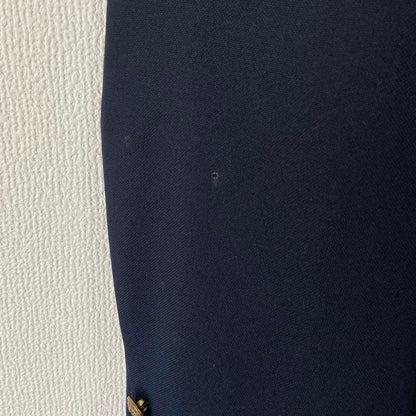 Vintage USA made wool blend tailored jacket navy blue blazer gold buttons