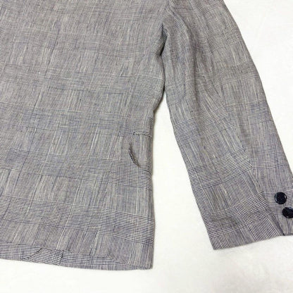 ★Good Condition★Yves Saint Laurent Tailored Jacket 7 Double 100% Linen