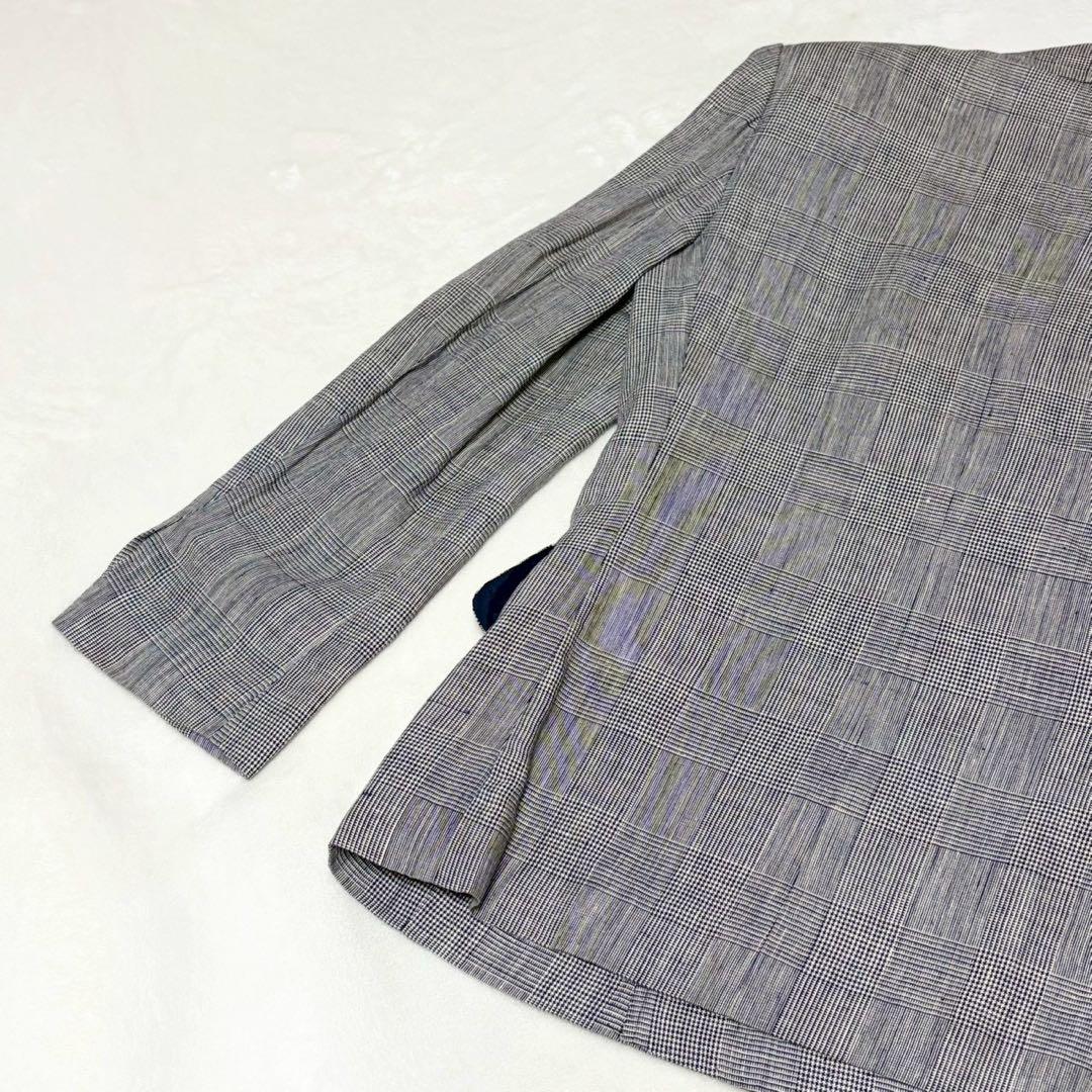 ★Good Condition★Yves Saint Laurent Tailored Jacket 7 Double 100% Linen