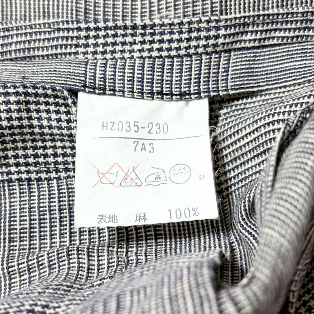 ★Good Condition★Yves Saint Laurent Tailored Jacket 7 Double 100% Linen