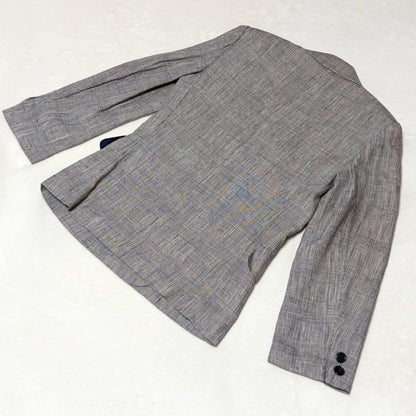 ★Good Condition★Yves Saint Laurent Tailored Jacket 7 Double 100% Linen