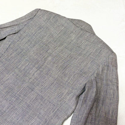 ★Good Condition★Yves Saint Laurent Tailored Jacket 7 Double 100% Linen