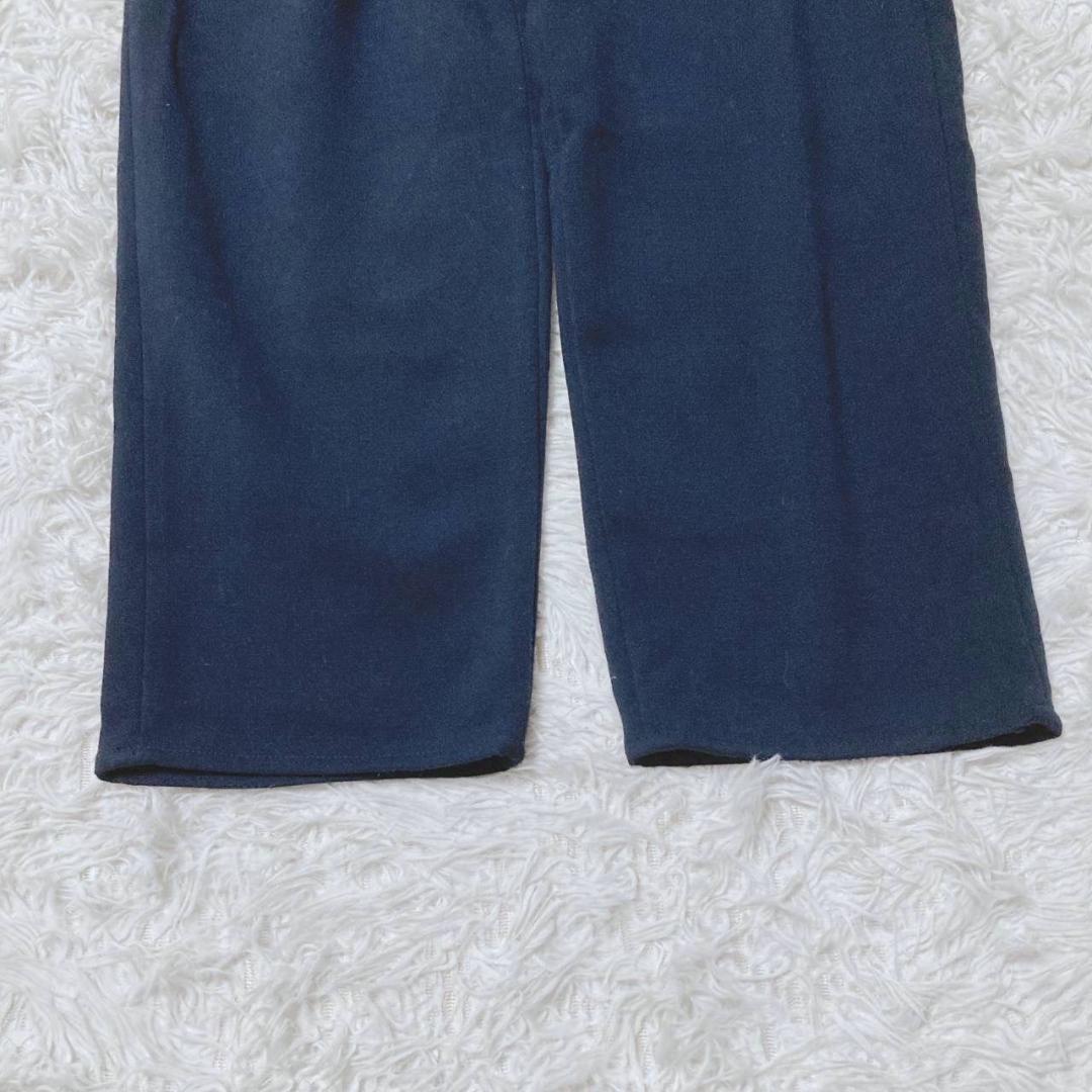 Simplicity wide pants straight front tuck on/off navy