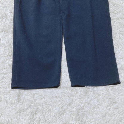 Simplicity wide pants straight front tuck on/off navy