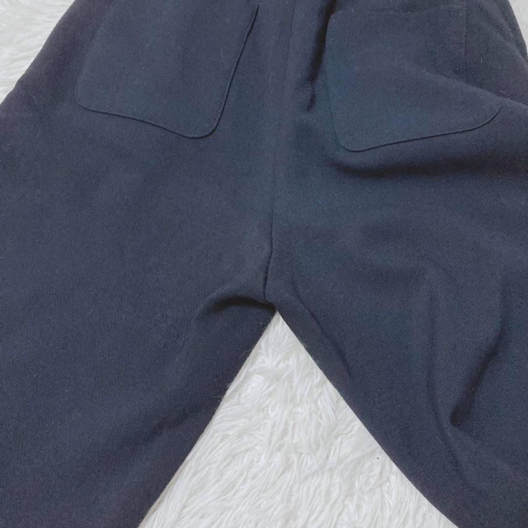 Simplicity wide pants straight front tuck on/off navy