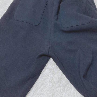 Simplicity wide pants straight front tuck on/off navy