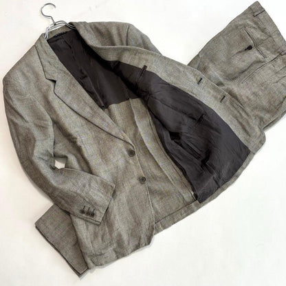 Gianfranco Ferret [three-way blend wool linen silk] suit set L Birdseye