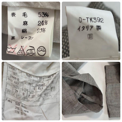 Gianfranco Ferret [three-way blend wool linen silk] suit set L Birdseye