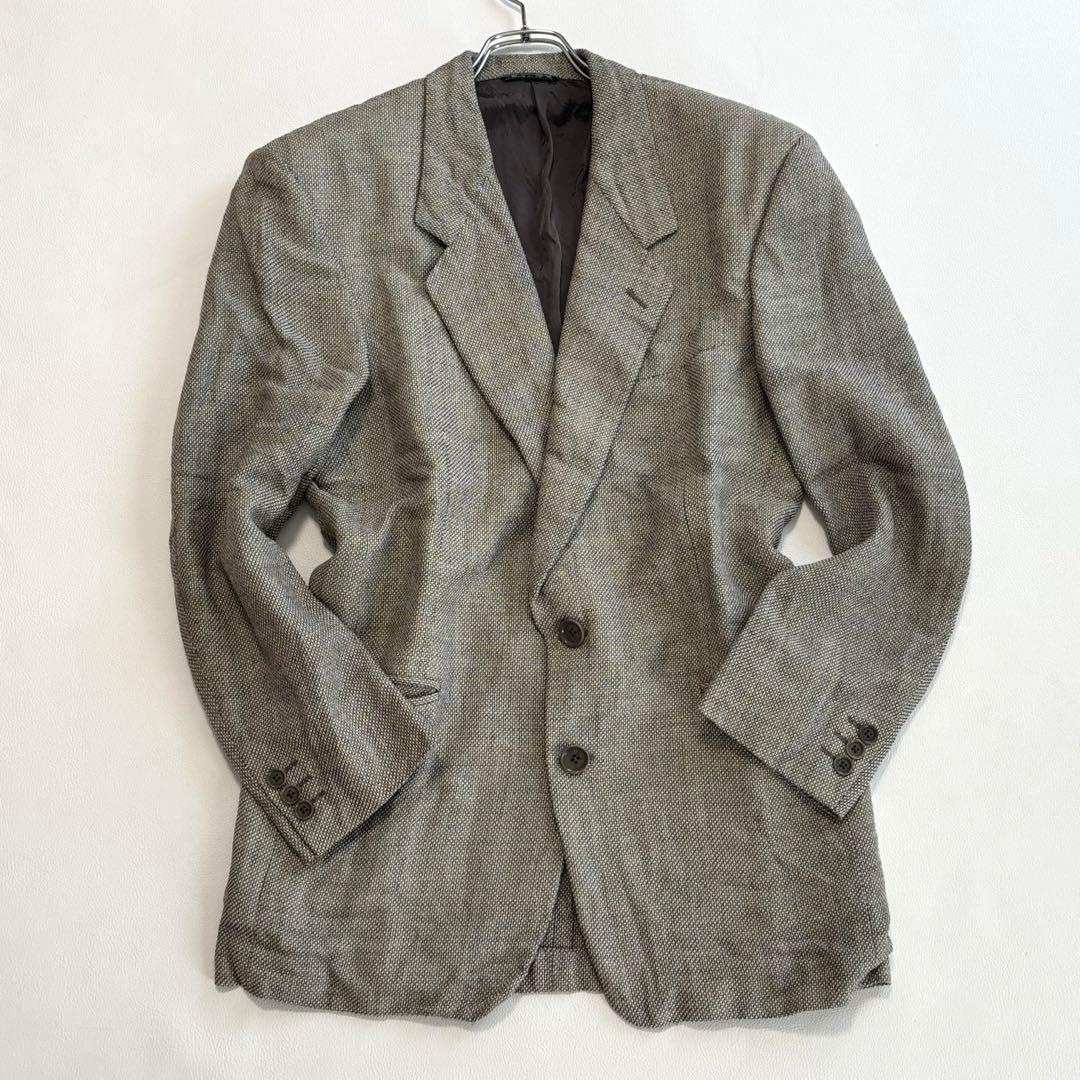 Gianfranco Ferret [three-way blend wool linen silk] suit set L Birdseye