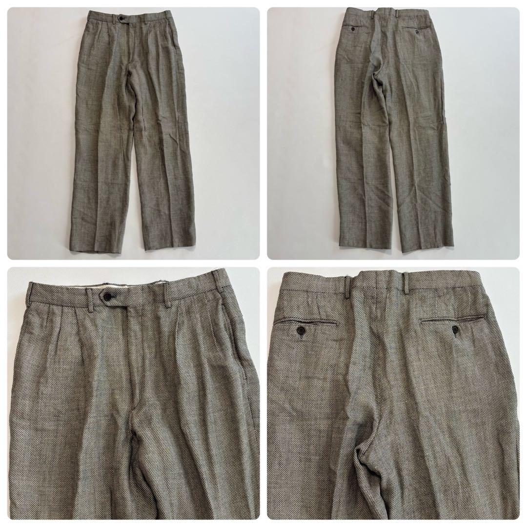 Gianfranco Ferret [three-way blend wool linen silk] suit set L Birdseye
