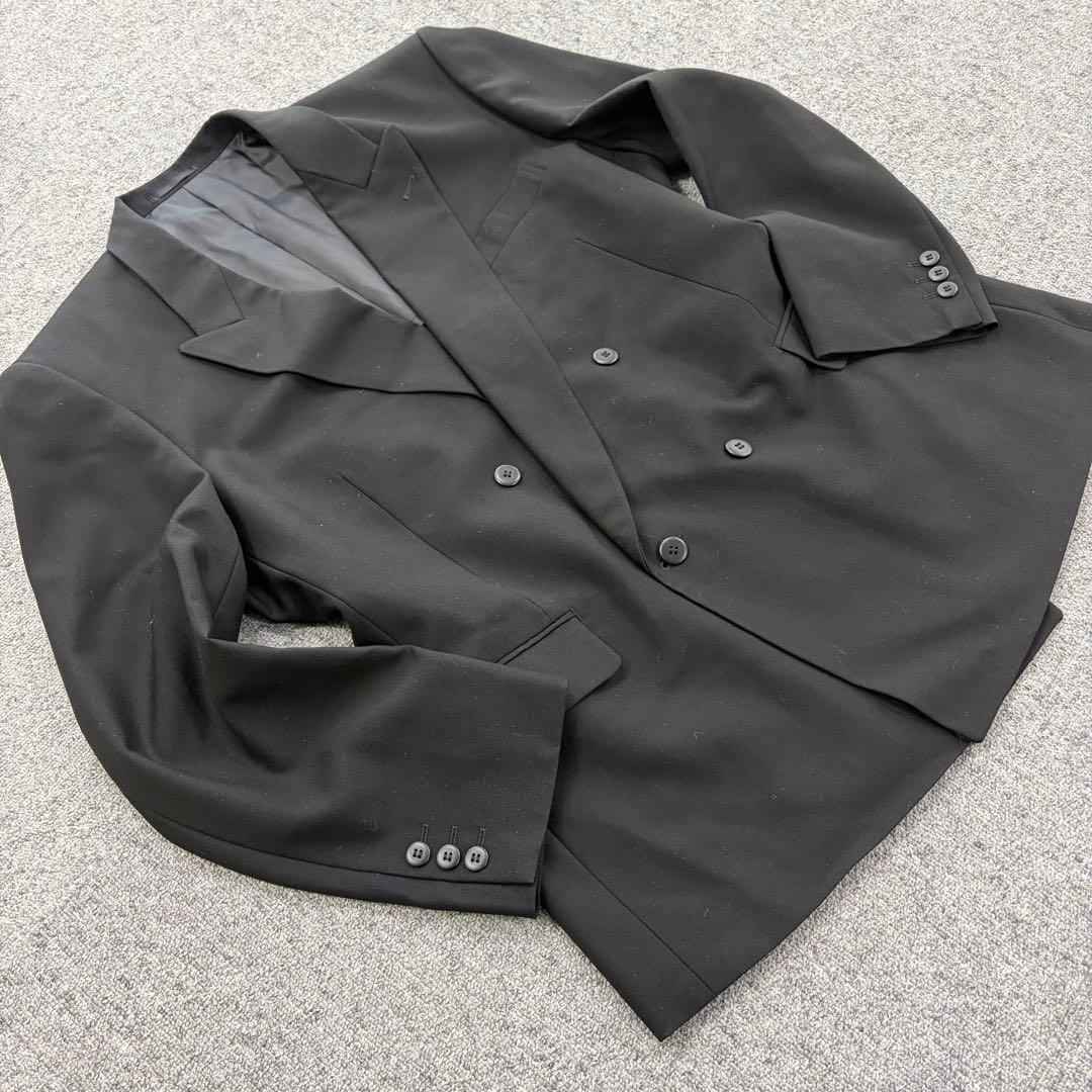 90's vintage double breasted suit setup black wedding