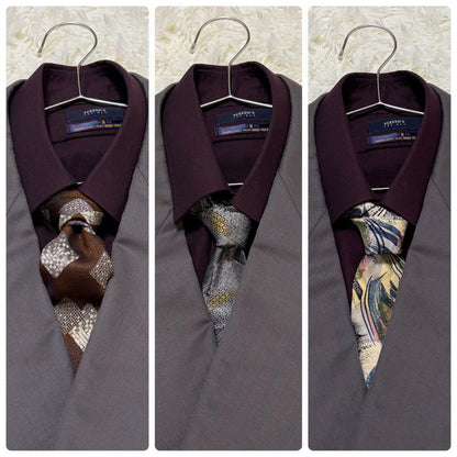 Luxurious 5-piece set 90s vintage Japanese double suit shirt pins cufflinks