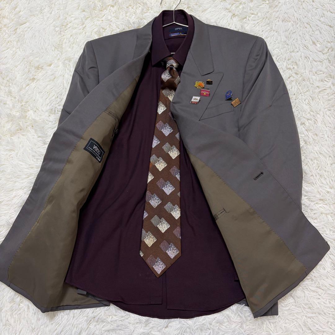 Luxurious 5-piece set 90s vintage Japanese double suit shirt pins cufflinks