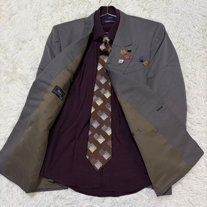 Luxurious 5-piece set 90s vintage Japanese double suit shirt pins cufflinks