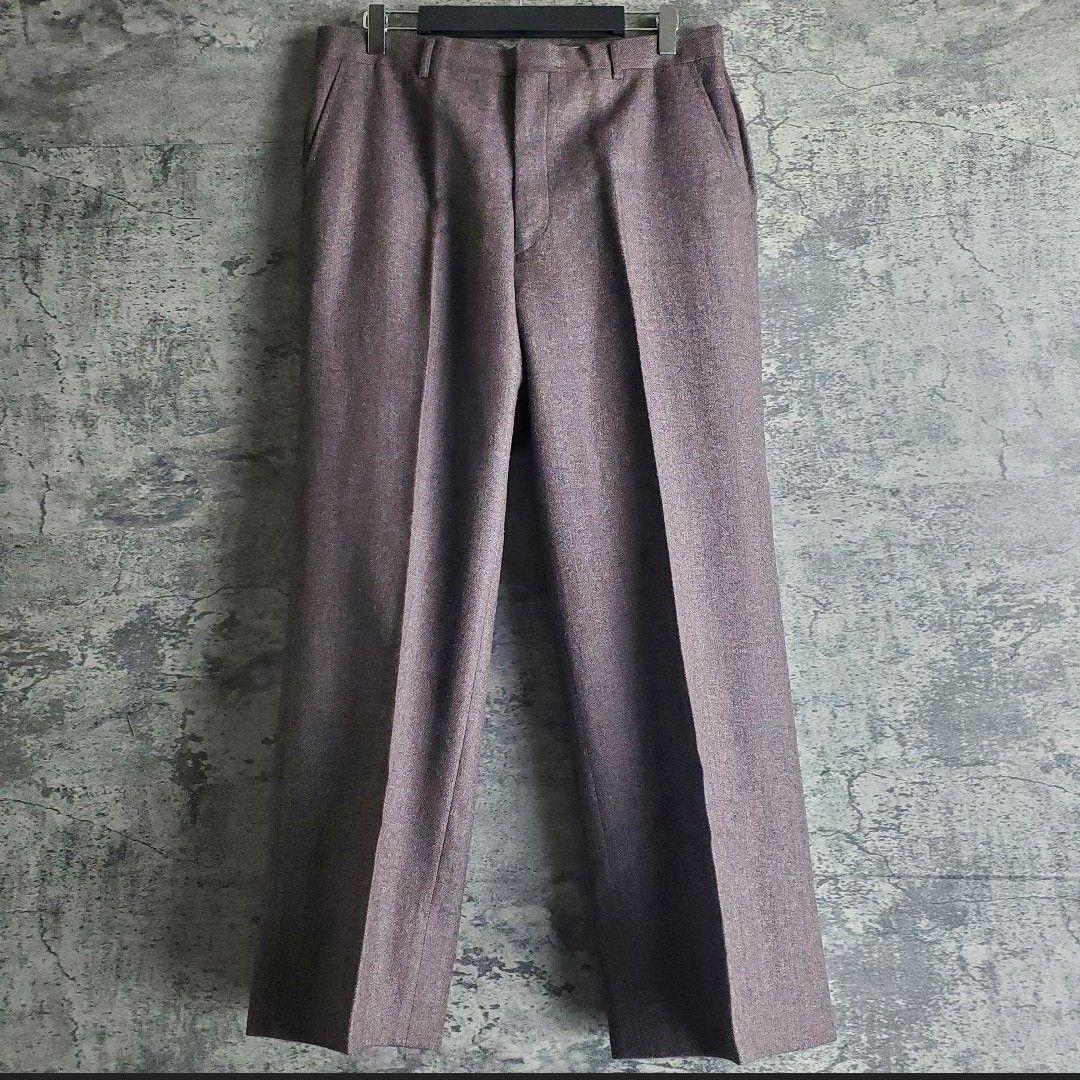 Setup Vintage 2 Button Herringbone Dull Purple Gray Retro