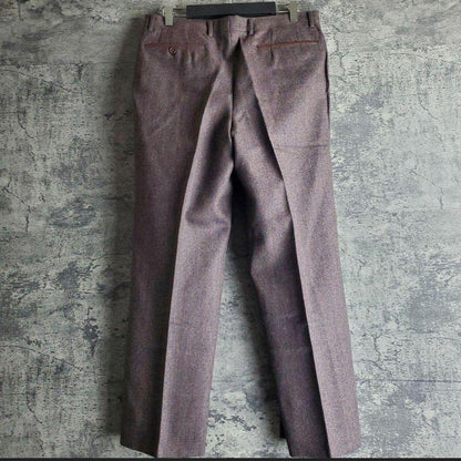 Setup Vintage 2 Button Herringbone Dull Purple Gray Retro