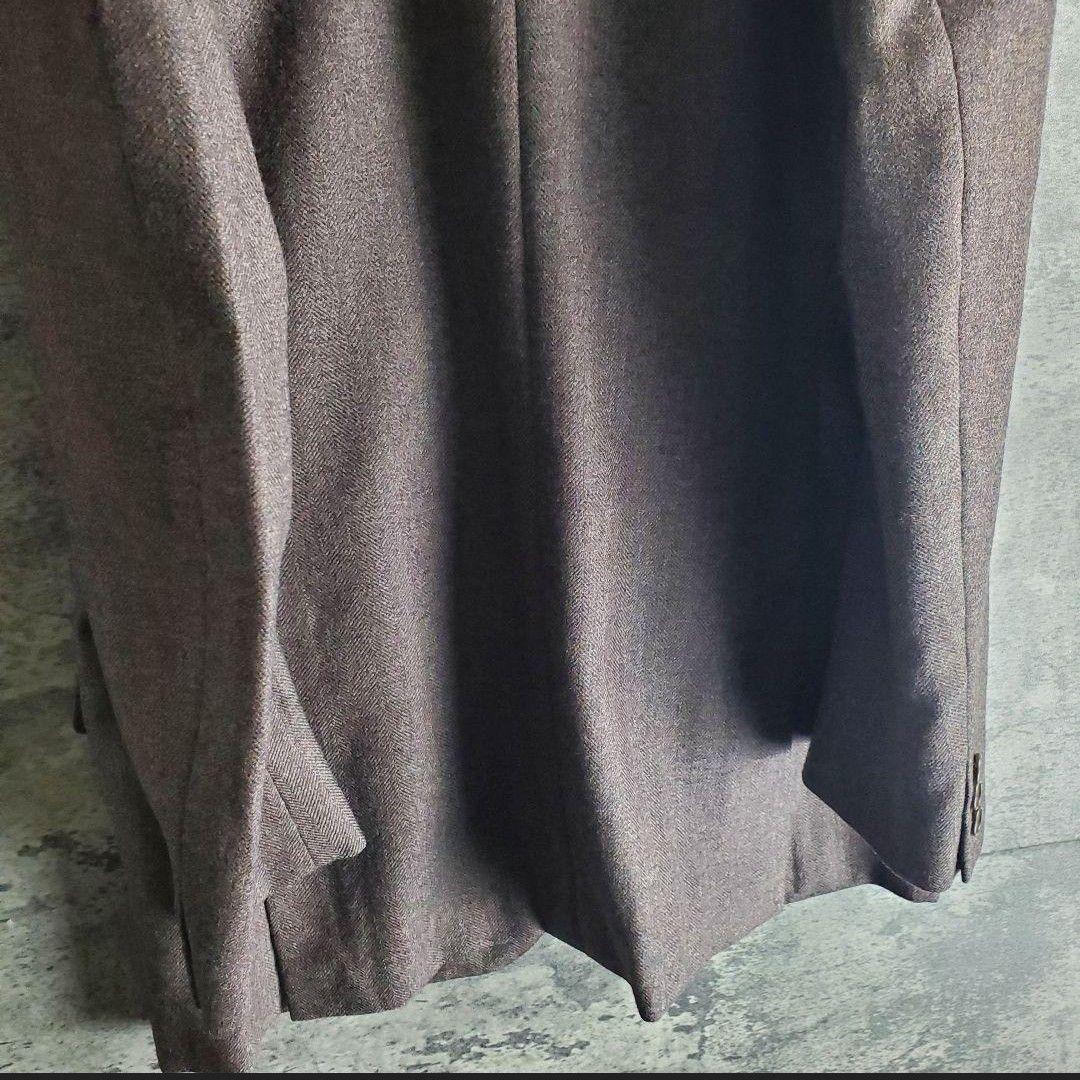 Setup Vintage 2 Button Herringbone Dull Purple Gray Retro