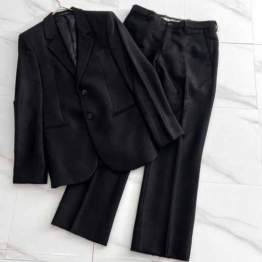 Hard to obtain Armani Emporio Armani Glossy Wool Suit Black