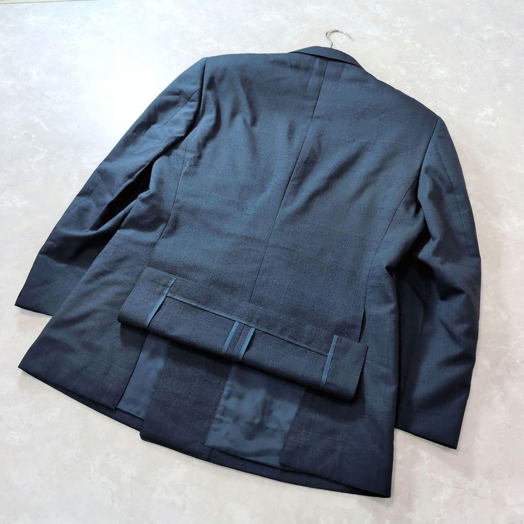 [Good Condition] Men's Double Suit 4 Buttons Stylish Navy Check M For Spring