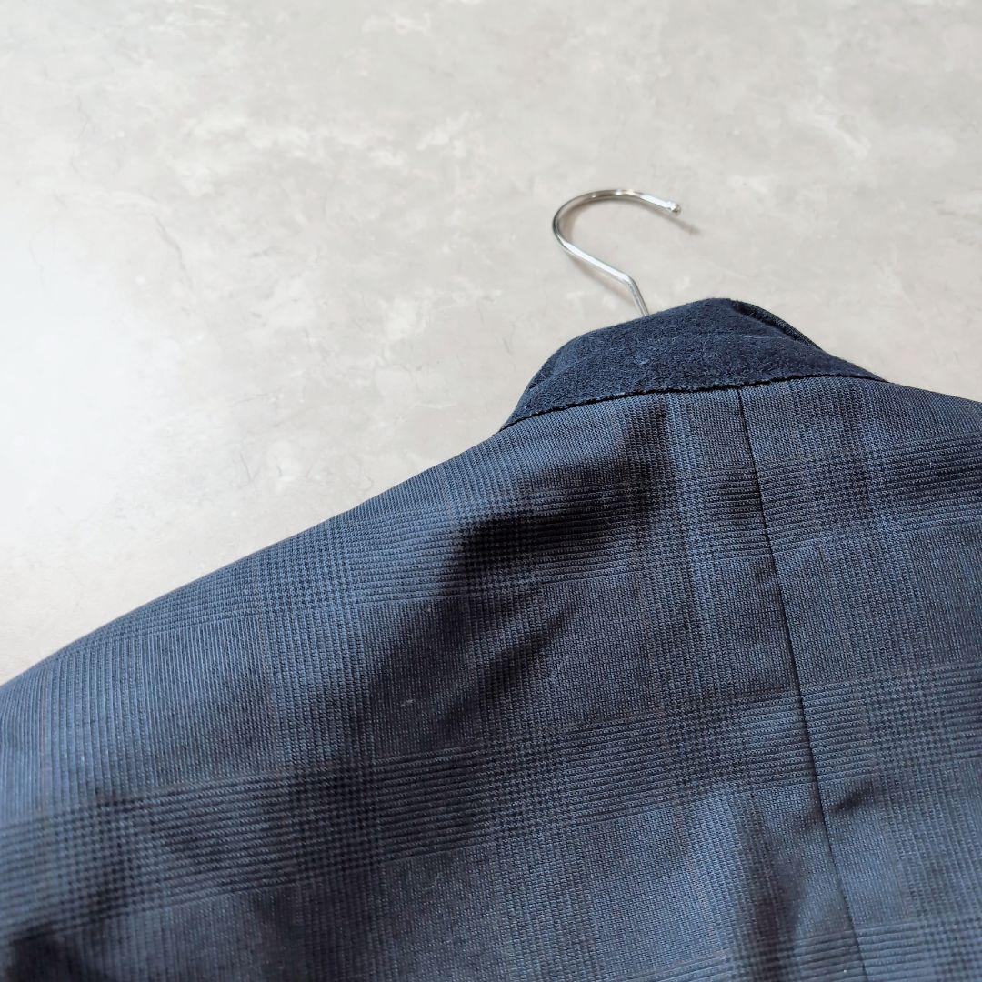 [Good Condition] Men's Double Suit 4 Buttons Stylish Navy Check M For Spring