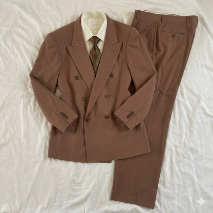 90s vintage double suit setup 6B beautiful wedding Shichi-Go-San