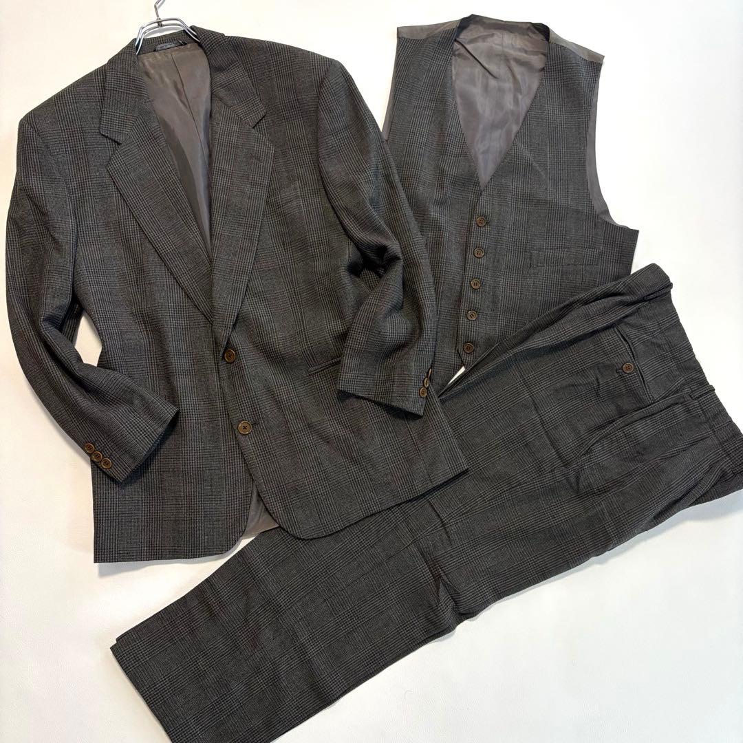 Rare Gianfranco Ferret suit three-piece XL plaid setup