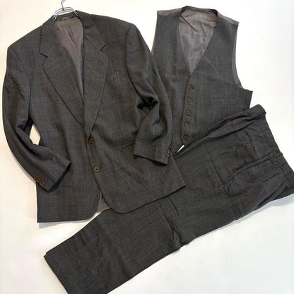 Rare Gianfranco Ferret suit three-piece XL plaid setup