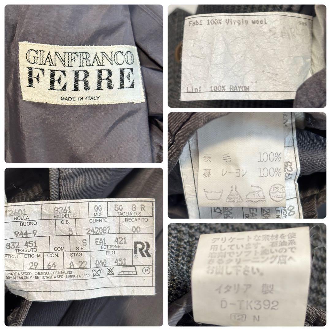 Rare Gianfranco Ferret suit three-piece XL plaid setup