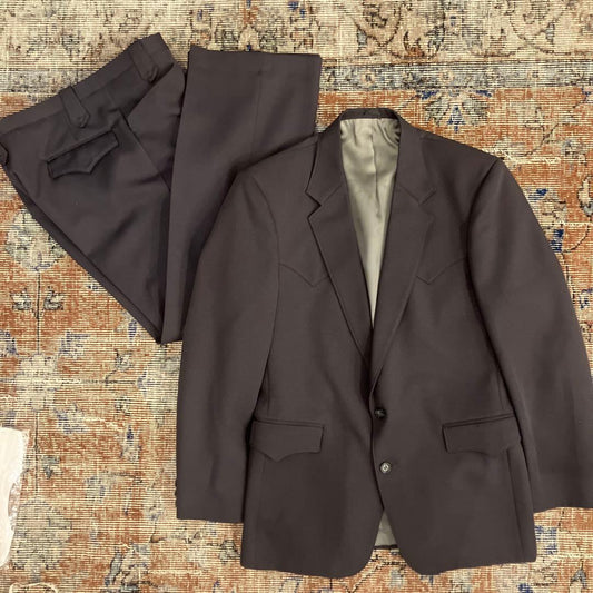 [70s USA TALON] SHEPLERS Western Suit Gray