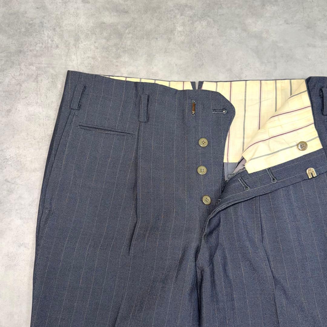 40s50s vintage button fly rockabilly extra thick striped suit