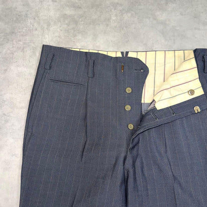 40s50s vintage button fly rockabilly extra thick striped suit