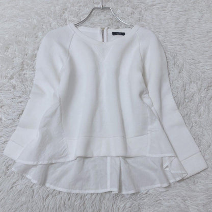 Ships Half Zip Trainer Different Materials Flare Sheer White Spring Autumn
