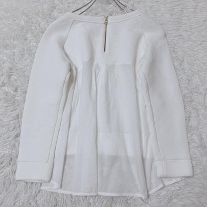 Ships Half Zip Trainer Different Materials Flare Sheer White Spring Autumn