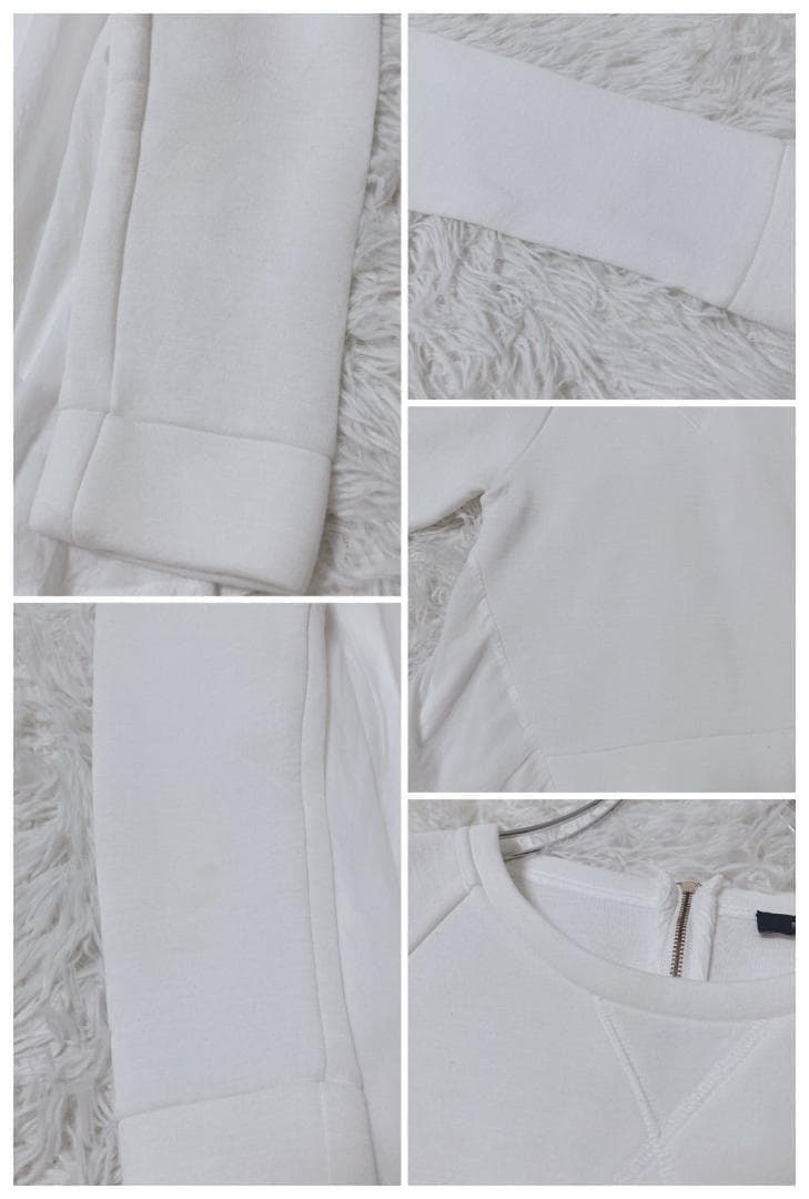 Ships Half Zip Trainer Different Materials Flare Sheer White Spring Autumn